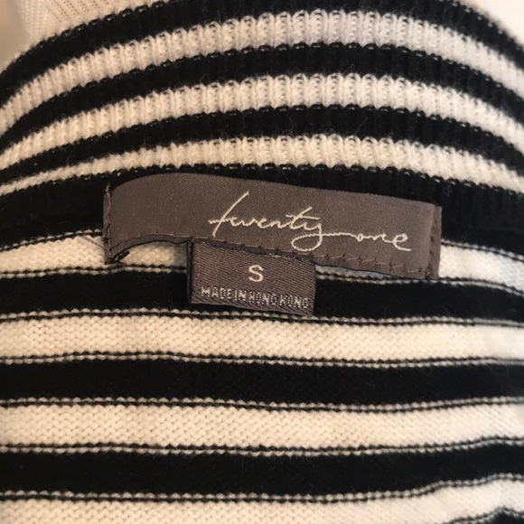TwentyOne black & white striped cardigan S - Picture 4 of 4